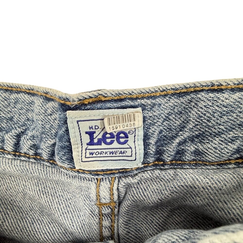 Vintage Lee Workwear Womens Wide-Leg Denim Jeans, Size 30, High-Waist Relax Fit - Picture 3 of 10